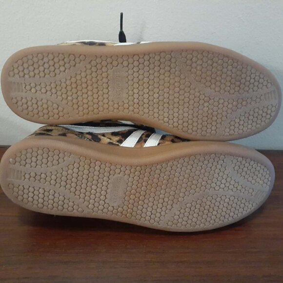 New Steve Madden Shoes - Madrid Tan Leopard Lace Up Sneakers for Women - Picture 7 of 10